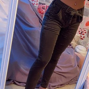 Gray American Eagle Tie Jeans